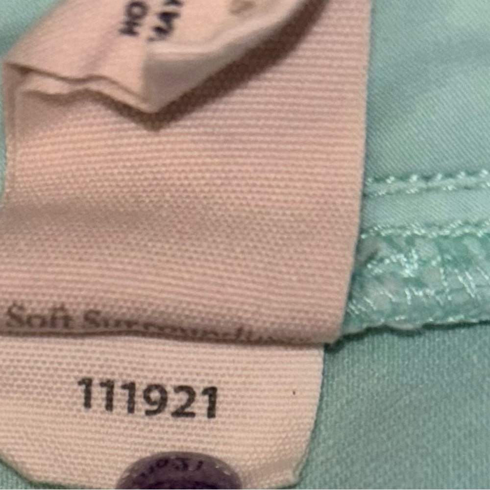 Soft Surroundings Jeans Ultimate Denim Pull On Straight Leg Mint Green Size PM - Picture 12 of 13